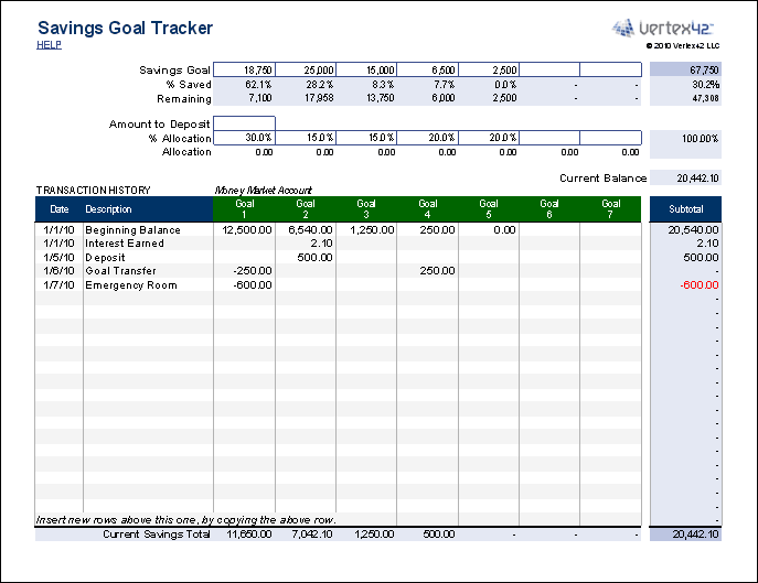 excel tracker template
