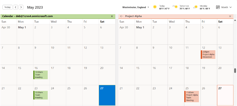 the outlook calendar assignment quizlet